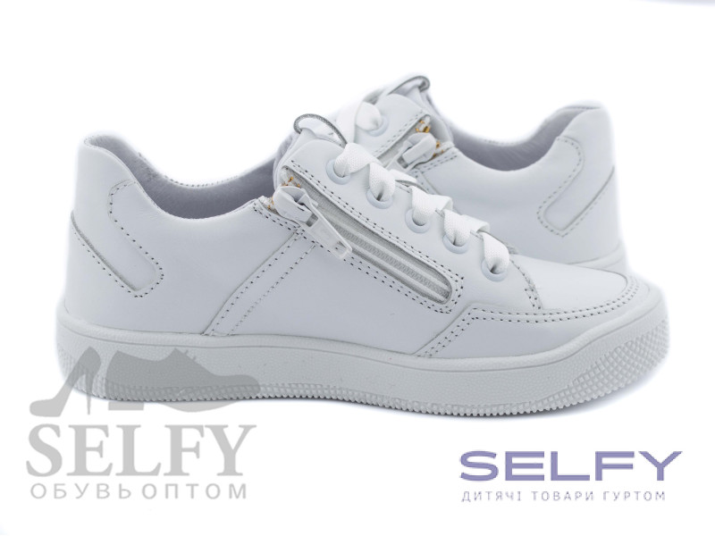Кроссовки Ш-462 белая кожа 29-39, Фото 3