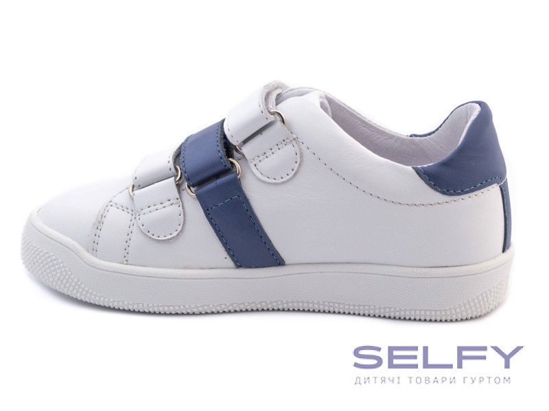 Кросівки Ш-507 С біла шкіра, синя/блакитна шкіра 29-39, Фото 3