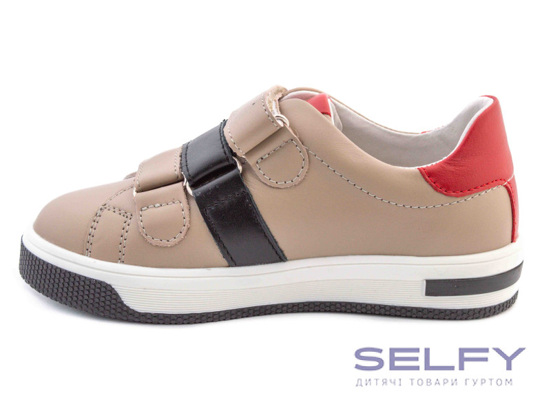 Кросівки Ш-507а бежева шкіра, чорна шкіра 30-39, Фото 3