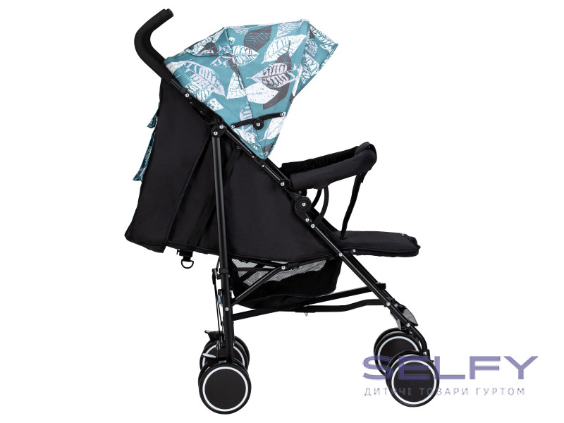 Коляска для ребенка прогулочная FreeON Simple, black - green, Фото 4