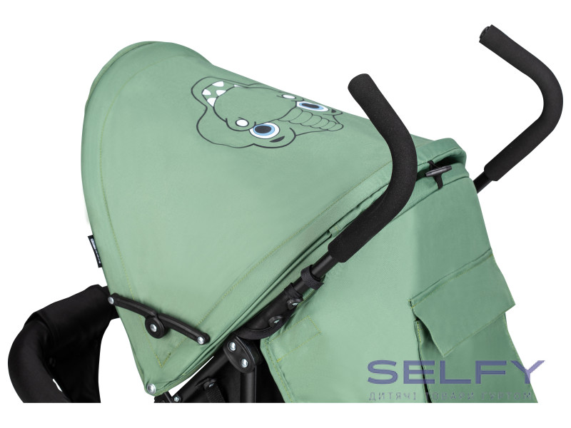 Коляска для дитини прогулянкова FreeON Simple, black - dark green, Фото 7