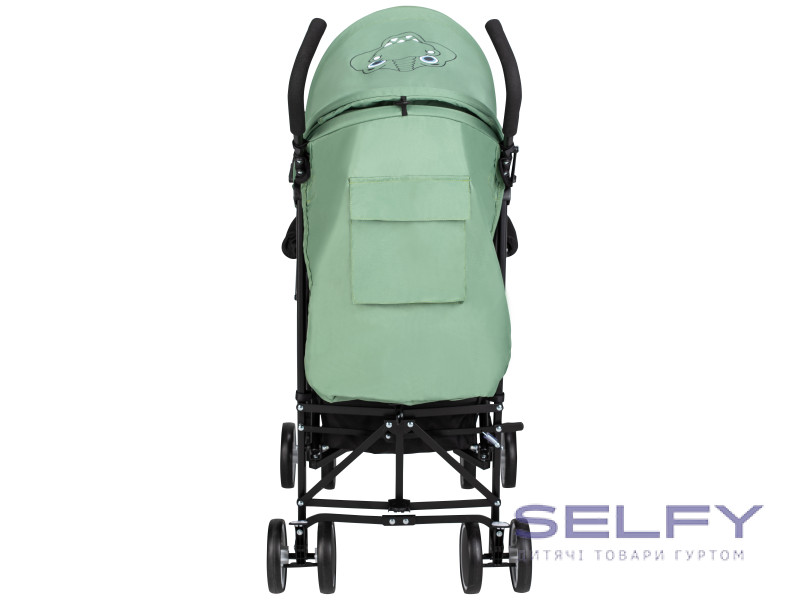 Коляска для ребенка прогулочная FreeON Simple, black - dark green, Фото 9