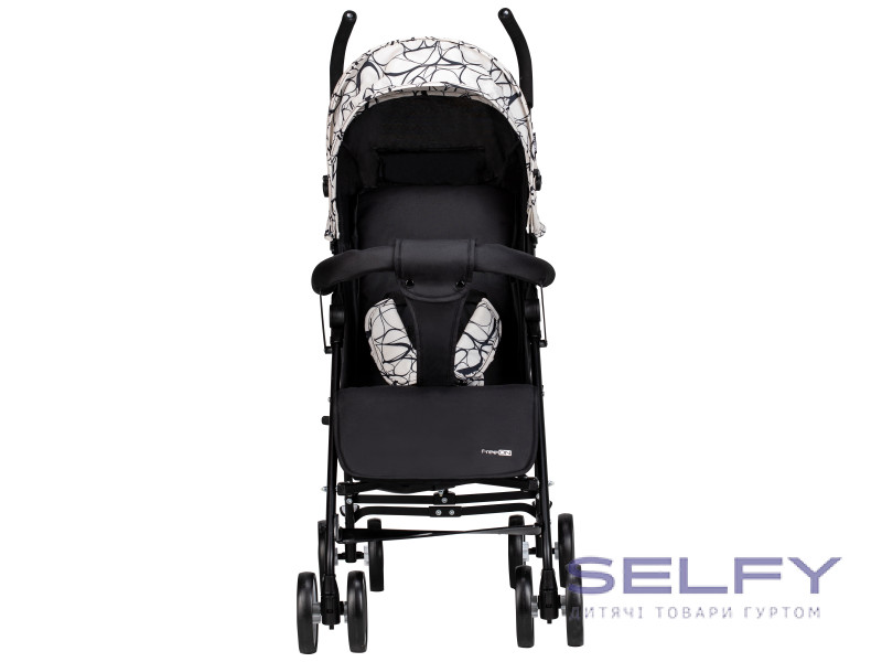 Детская прогулочная коляска FreeON Simple Black-White, Фото 5