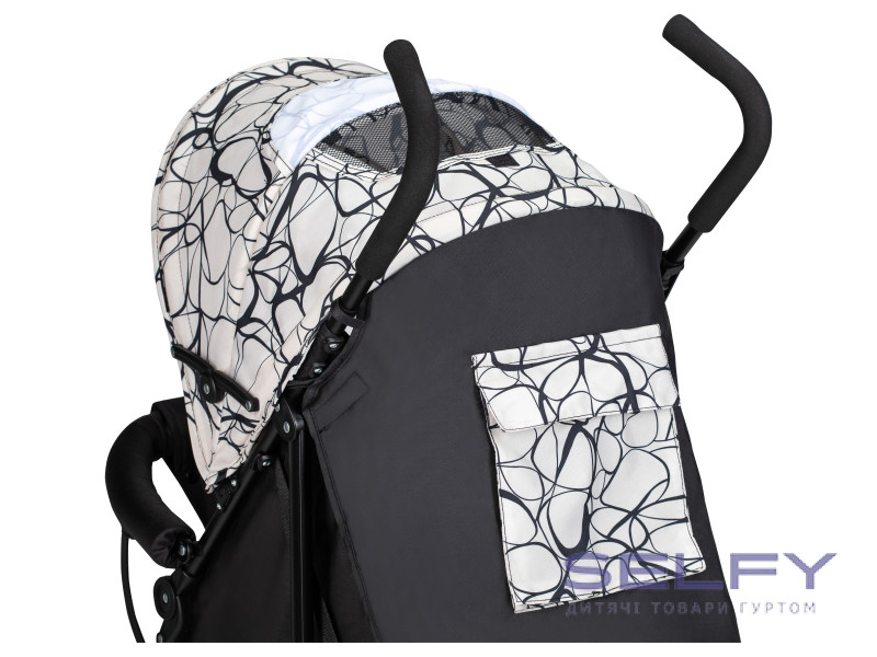 Коляска для дитини прогулянкова FreeON Simple, black - white, Фото 4
