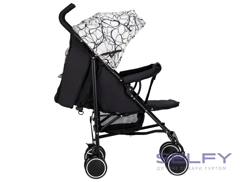 Коляска для дитини прогулянкова FreeON Simple, black - white, Фото 3