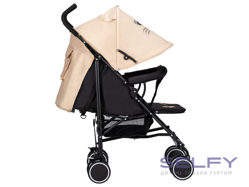 Коляска для дитини прогулянкова FreeON Simple, black - yellow, Фото 5