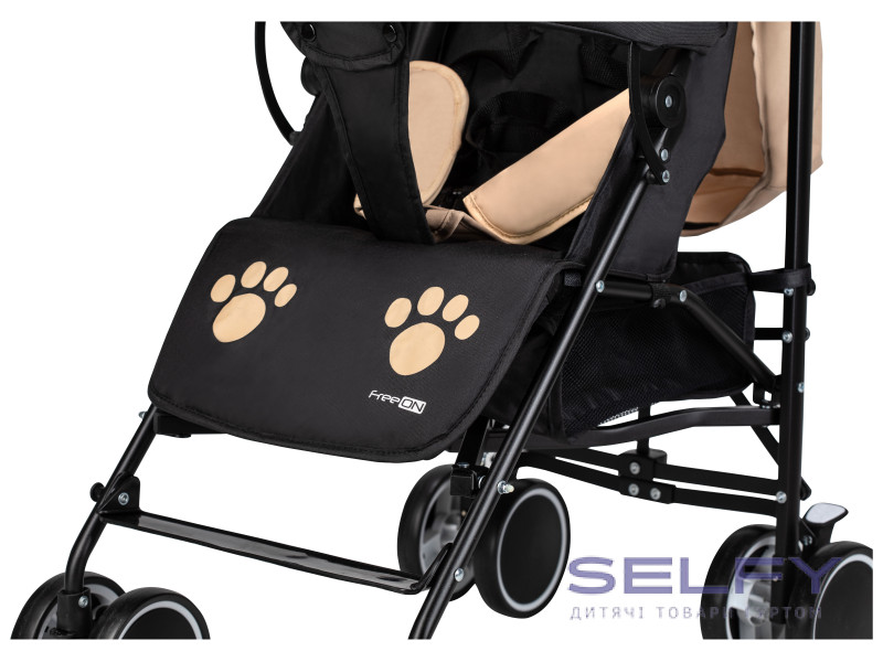 Коляска для дитини прогулянкова FreeON Simple, black - yellow, Фото 7