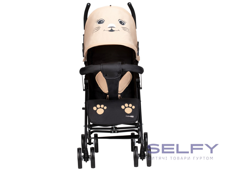 Коляска для ребенка прогулочная FreeON Simple, black - yellow, Фото 6