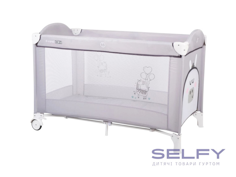 Ліжко-манеж дитяче FreeON Balloon zebra, grey, Фото 1