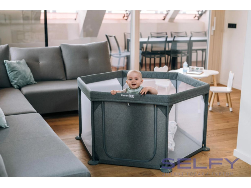 Манеж для ребенка FreeON HEXAGON Grey, Фото 4