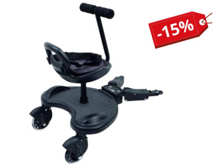 Підніжка з сидінням для коляски FreeON, black