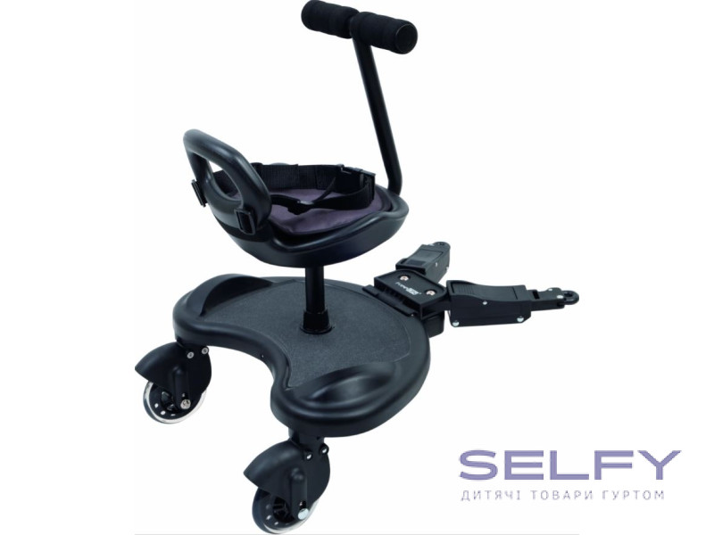 Подножка с сиденьем для коляски FreeON, black, Фото 1