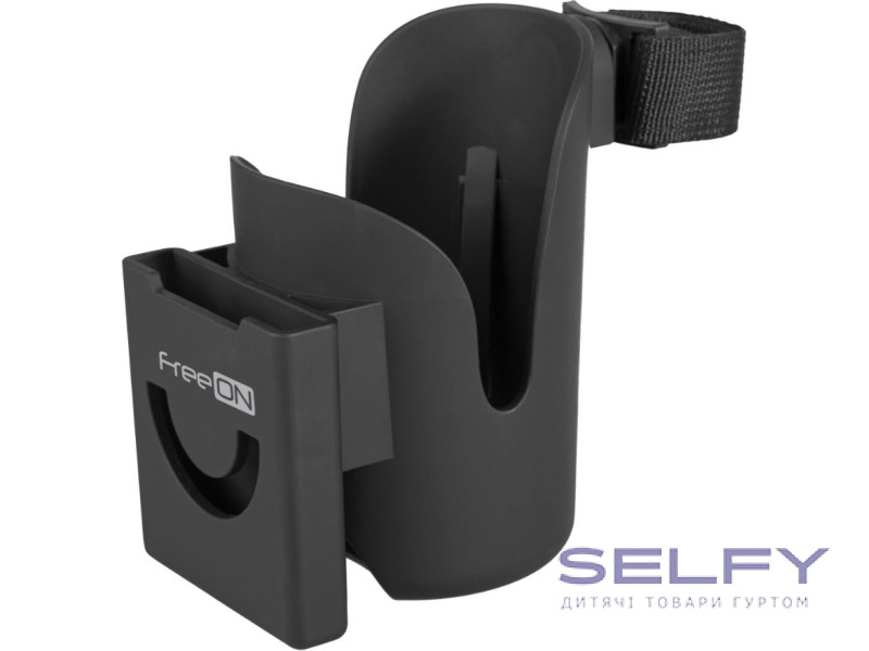 Тримач 2 в 1 для коляски FreeON, black, Фото 1
