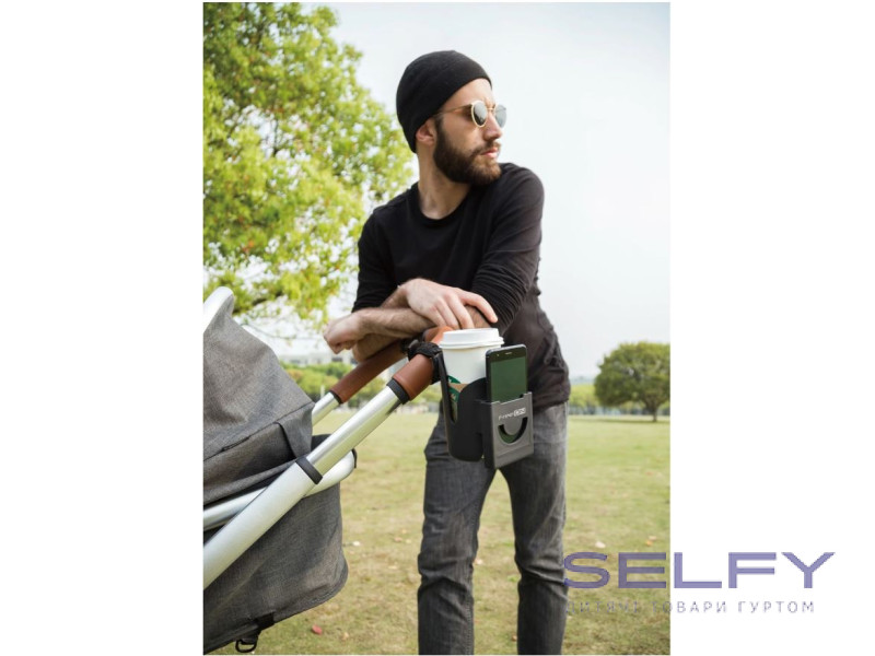 Тримач 2 в 1 для коляски FreeON, black, Фото 6