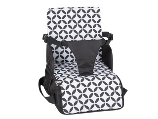 Портативный стул для кормления FreeON Fold and Go Black\white