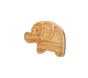 Бамбукова тарілка слоник FreeON з силіконовою присоскою