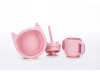 Силиконовая чашка детская FreeOn с ручками и соломинкой, розовая, Фото 10