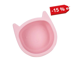 Силіконова миска дитяча  FreeOn Kitty, рожева