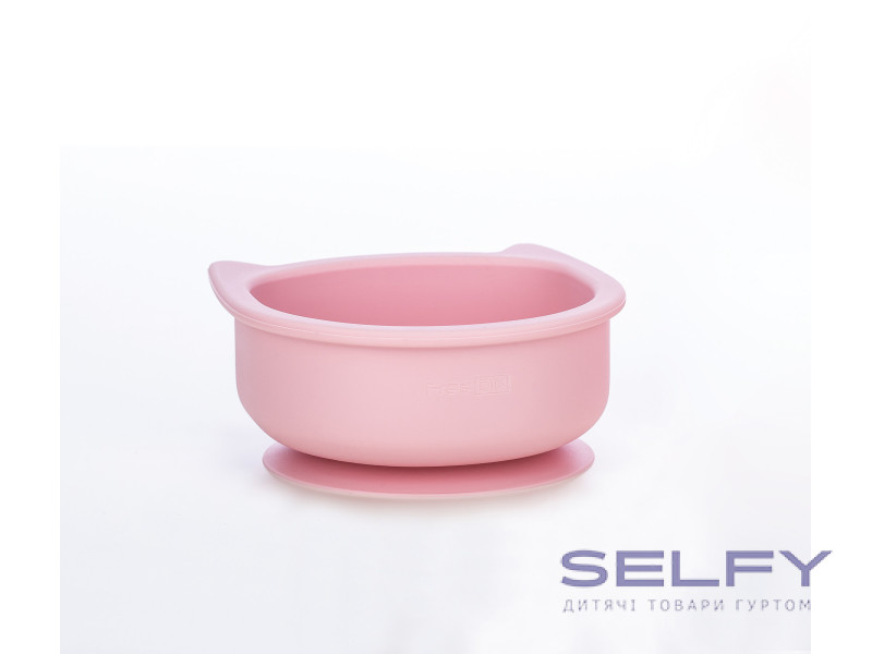 Силиконовая миска детская FreeOn Kitty, розовая, Фото 3