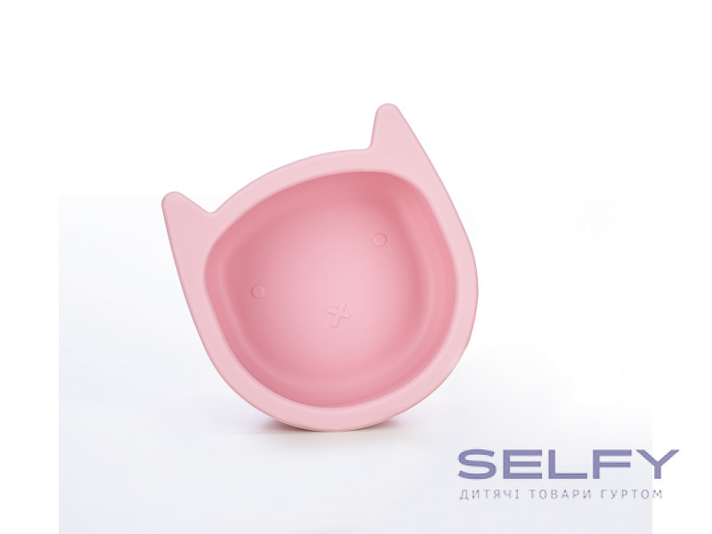 Силіконова миска дитяча  FreeOn Kitty, рожева, Фото 1