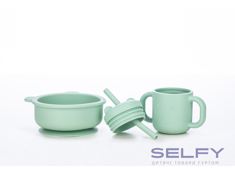 Силиконовая миска детская FreeOn Lion, mint, Фото 4