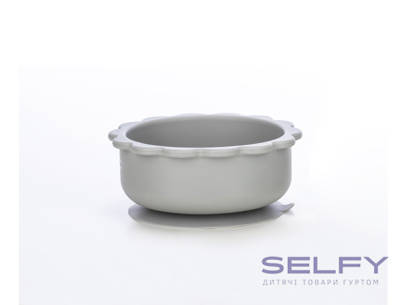 Силіконова миска дитяча FreeOn  Bear, grey, Фото 3