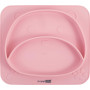 Силіконова тарілка дитяча FreeON Bear, pink