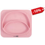 Силіконова тарілка дитяча FreeON Bear, pink