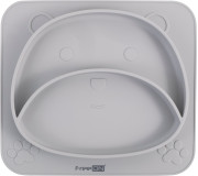 Силіконова тарілка дитяча FreeON Bear, grey
