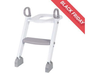Дитячий горщик з драбинкою FreeON, white - grey