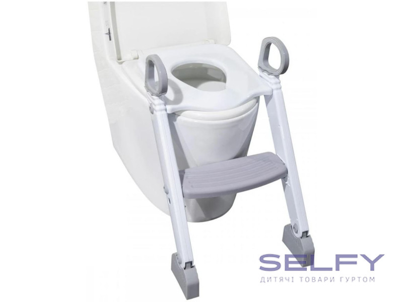 Дитячий горщик з драбинкою FreeON, white - grey, Фото 4