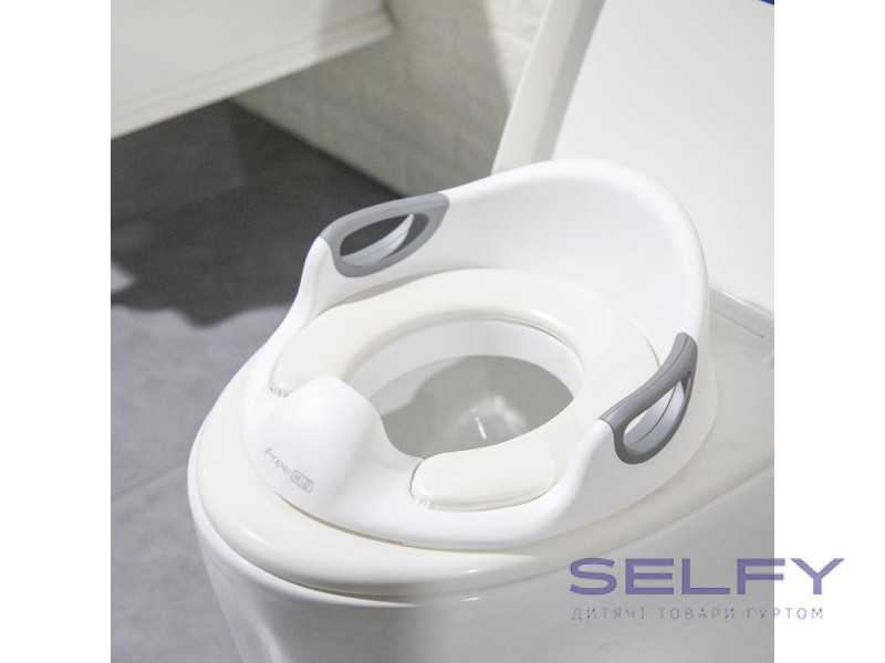 Детское сиденье для унитаза FreeON White-Grey, Фото 3