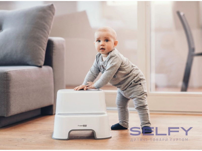 Ступени для ребенка в ванную на 2 ступени FreeON, white - grey, Фото 8