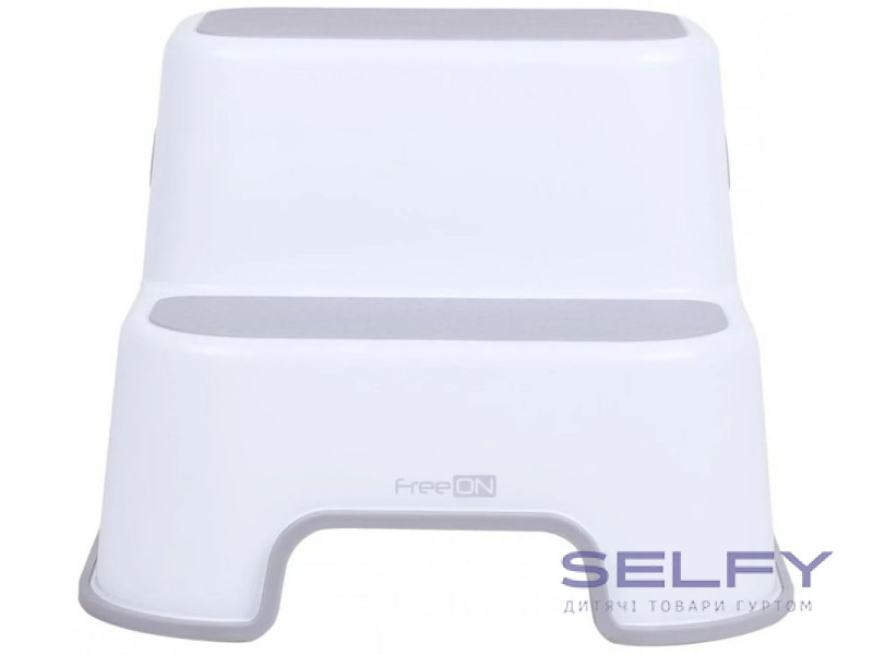 Ступени для ребенка в ванную на 2 ступени FreeON, white - grey, Фото 3