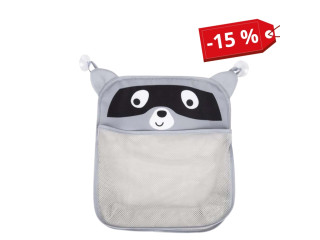 Дитяча сумка-органайзер у ванну кімнату на присоску FreeON Racoon, grey