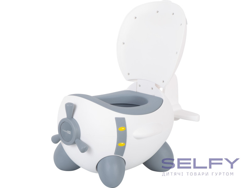 Дитячий горщик FreeON Plane, white - grey, Фото 1