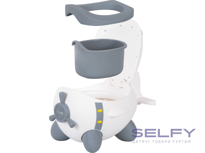 Дитячий горщик FreeON Plane, white - grey, Фото 4