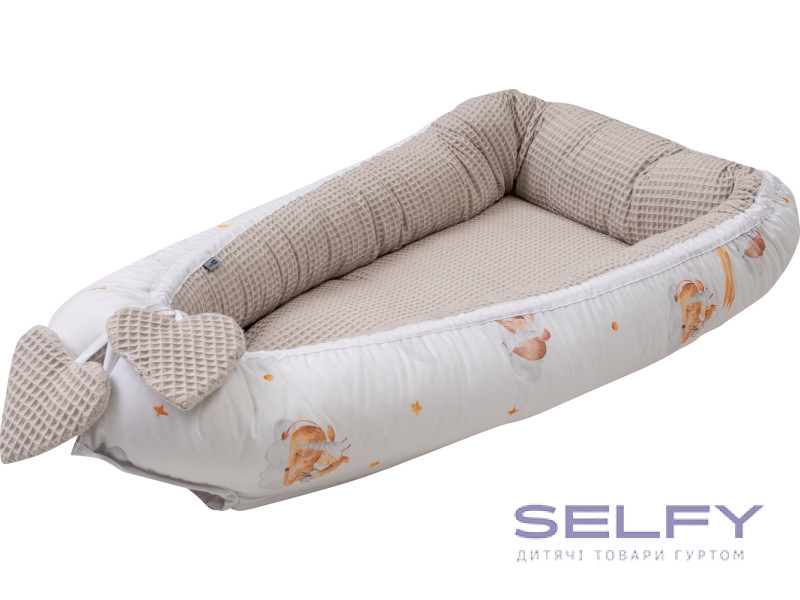 Дитячий кокон Bubaba by FreeON SLEEPY ANIMALS BEIGE, Фото 3