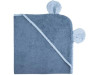Рушник дитячий з капюшоном і вушками Bubaba by FreeON Blue 75х75 см, Фото 4