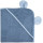 Рушник дитячий з капюшоном і вушками Bubaba by FreeON Blue 75х75 см