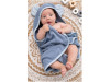 Рушник дитячий з капюшоном і вушками Bubaba by FreeON Blue 75х75 см, Фото 5