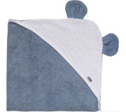 Рушник дитячий з капюшоном і вушками Bubaba by FreeON Blue 100х100 см