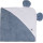 Рушник дитячий з капюшоном і вушками Bubaba by FreeON Blue 100х100 см