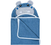 Рушник дитячий з капюшоном і вушками Bubaba by FreeON HIPPO Blue 110х75 см