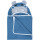 Рушник дитячий з капюшоном і вушками Bubaba by FreeON HIPPO Blue 110х75 см