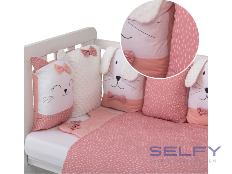 Комплект детского постельного белья Bubaba by FreeON SLEEP QUARDIAN PINK (12 шт.), Фото 4