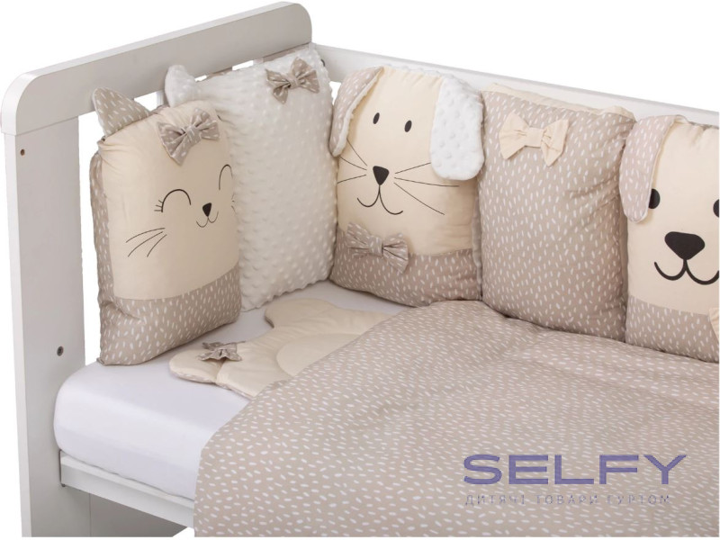 Комплект дитячої постільної білизни Bubaba by FreeON SLEEP QUARDIAN BEIGE (12 шт.), Фото 3