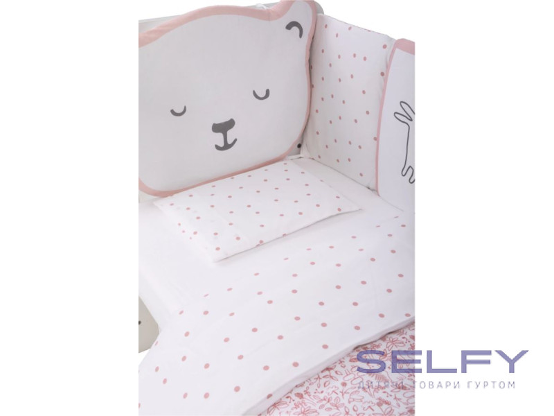 Комплект дитячої постільної білизни Bubaba by FreeON TEDDY PINK (10 шт.), Фото 6