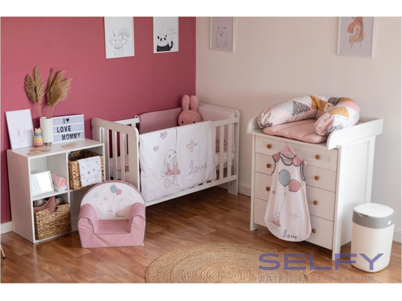 Комплект детского постельного белья Bubaba by FreeON BUNNY IN LOVE (6 шт.), Фото 3