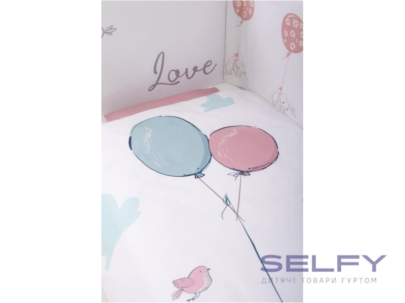 Комплект детского постельного белья Bubaba by FreeON BUNNY IN LOVE (6 шт.), Фото 4